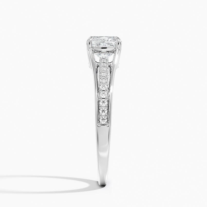 Tressa Split Shank Diamond Ring Platinum Cushion Engagement Ring