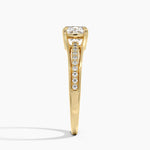 Tressa Split Shank Diamond Ring Yellow Gold 18k Cushion Engagement Ring