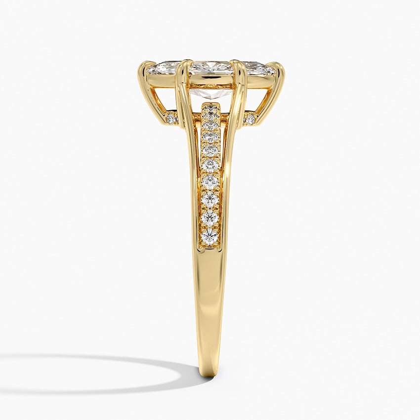 Tressa Split Shank Diamond Ring Yellow Gold 18k Marquise Engagement Ring