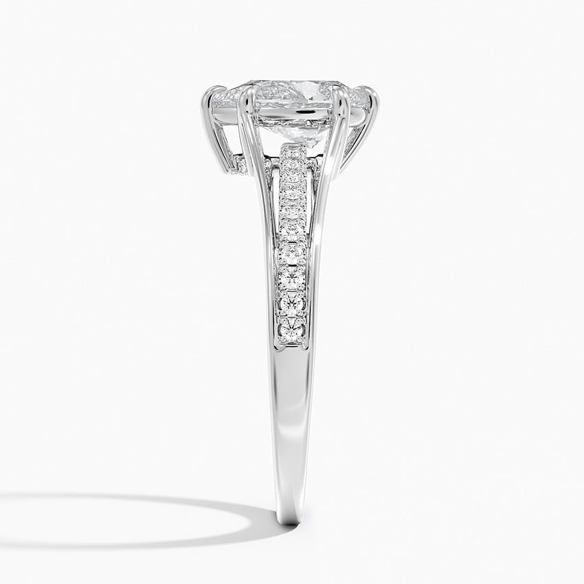 Tressa Split Shank Diamond Ring Platinum Pear Engagement Ring