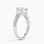 Tressa Split Shank Diamond Ring Platinum Princess Engagement Ring