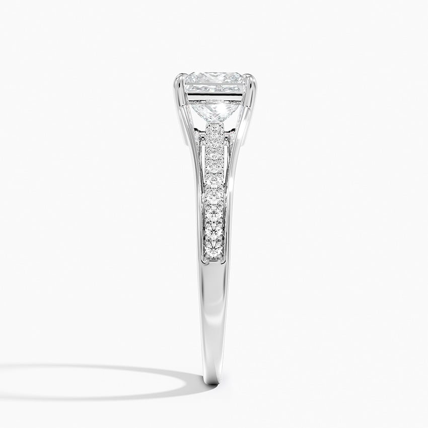 Tressa Split Shank Diamond Ring Platinum Princess Engagement Ring