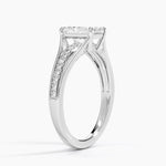 Tressa Split Shank Diamond Ring Platinum Radiant Engagement Ring