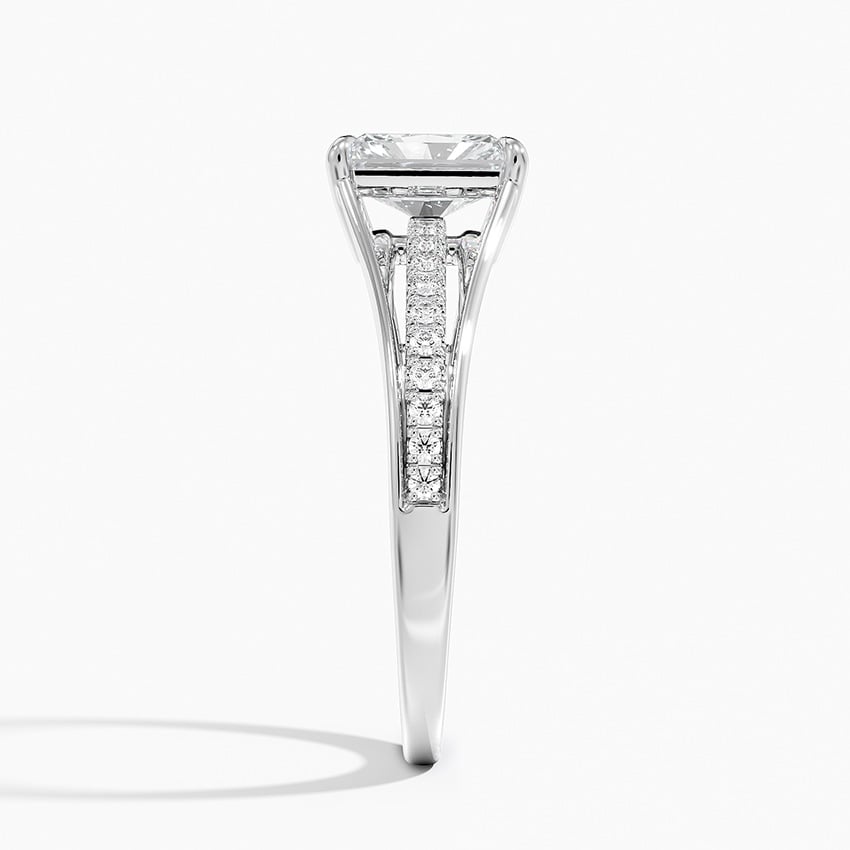 Tressa Split Shank Diamond Ring Platinum Radiant Engagement Ring
