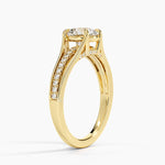 Tressa Split Shank Diamond Ring Yellow Gold 18k Round Engagement Ring