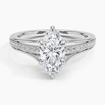 Tressa Split Shank Diamond Ring Platinum Marquise Engagement Ring