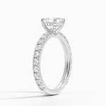 Olympia Three-Quarter Coverage Diamond Ring Platinum Asscher Engagement Ring