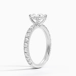 Olympia Three-Quarter Coverage Diamond Ring Platinum Princess Engagement Ring