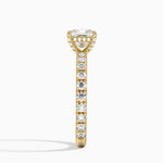 Olympia Three-Quarter Coverage Diamond Ring Yellow Gold 18k Princess Engagement Ring