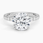 Olympia Three-Quarter Coverage Diamond Ring Platinum Round Engagement Ring