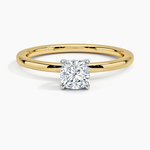 Adorned Mixed Metal Diamond Ring White Gold 18k Cushion Engagement Ring