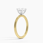 Platinum Adorned Mixed Metal Diamond Ring Yellow Gold 18k Princess Engagement Ring