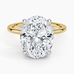 Platinum Adorned Mixed Metal Diamond Ring Platinum Oval Engagement Ring