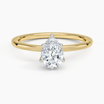 Platinum Adorned Mixed Metal Diamond Ring Platinum Pear Engagement Ring