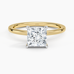 Platinum Adorned Mixed Metal Diamond Ring Platinum Princess Engagement Ring
