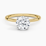 Platinum Adorned Mixed Metal Diamond Ring Platinum Round Engagement Ring