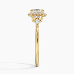 Nadia Halo Diamond Ring (1/4 ct. tw.) Yellow Gold 18k Asscher Engagement Ring