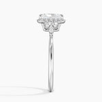 Nadia Halo Diamond Ring (1/4 ct. tw.) Platinum Radiant Engagement Ring