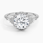 Nadia Halo Diamond Ring (1/4 ct. tw.) Platinum Round Engagement Ring