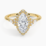 Nadia Halo Diamond Ring (1/4 ct. tw.) Yellow Gold 18k Marquise Engagement Ring