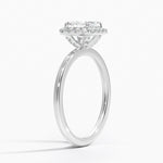 Vienna Halo Diamond Ring Platinum Asscher Engagement Ring