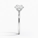 Vienna Halo Diamond Ring Platinum Asscher Engagement Ring