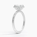 Vienna Halo Diamond Ring Platinum Emerald Engagement Ring