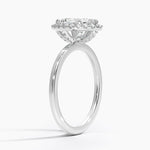 Vienna Halo Diamond Ring Platinum Marquise Engagement Ring