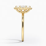 Vienna Halo Diamond Ring Yellow Gold 18k Marquise Engagement Ring