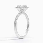 Vienna Halo Diamond Ring Platinum Oval Engagement Ring