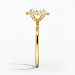 Vienna Halo Diamond Ring Yellow Gold 18k Oval Engagement Ring