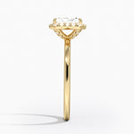Vienna Halo Diamond Ring Yellow Gold 18k Radiant Engagement Ring