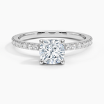 Sonora Perfect Fit Diamond Ring (1/3 ct. tw.) Platinum Cushion Engagement Ring
