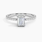 Sonora Perfect Fit Diamond Ring (1/3 ct. tw.) Platinum Emerald Engagement Ring
