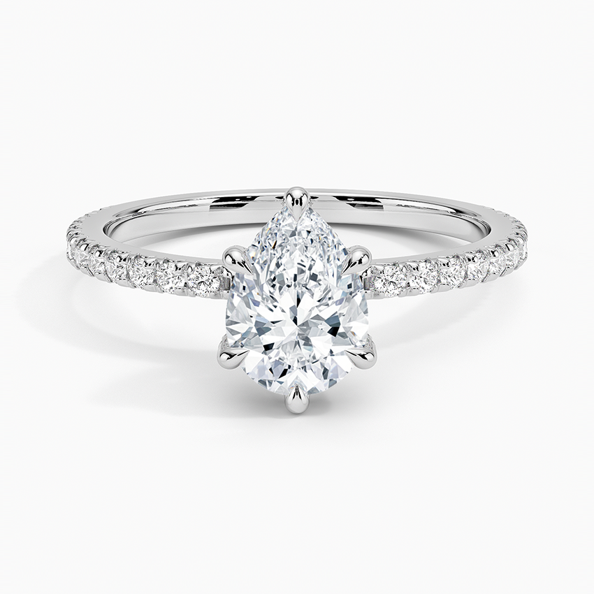 Sonora Perfect Fit Diamond Ring (1/3 ct. tw.) Platinum Pear Engagement Ring