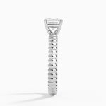 Petra Textured Solitaire Ring Platinum Asscher Engagement Ring
