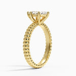 Petra Textured Solitaire Ring Yellow Gold 18k Marquise Engagement Ring