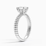Petra Textured Solitaire Ring Platinum Pear Engagement Ring