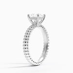 Petra Textured Solitaire Ring Platinum Princess Engagement Ring