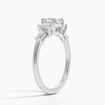 Cleo Five Stone Diamond Ring Platinum Cushion Engagement Ring