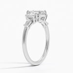 Cleo Five Stone Diamond Ring Platinum Emerald Engagement Ring