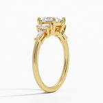 Cleo Five Stone Diamond Ring Yellow Gold 18k Princess Engagement Ring