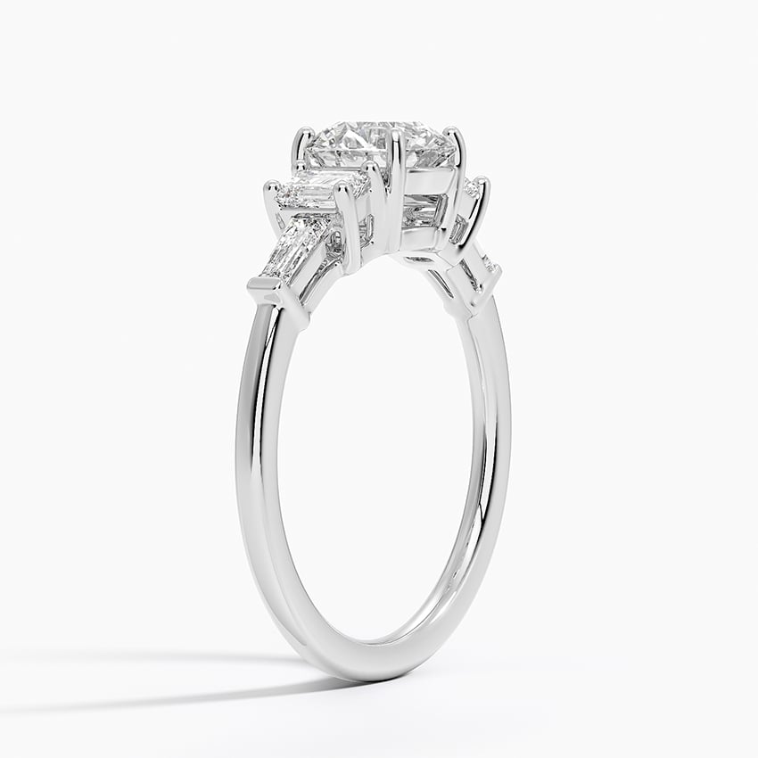 Cleo Five Stone Diamond Ring Platinum Round Engagement Ring