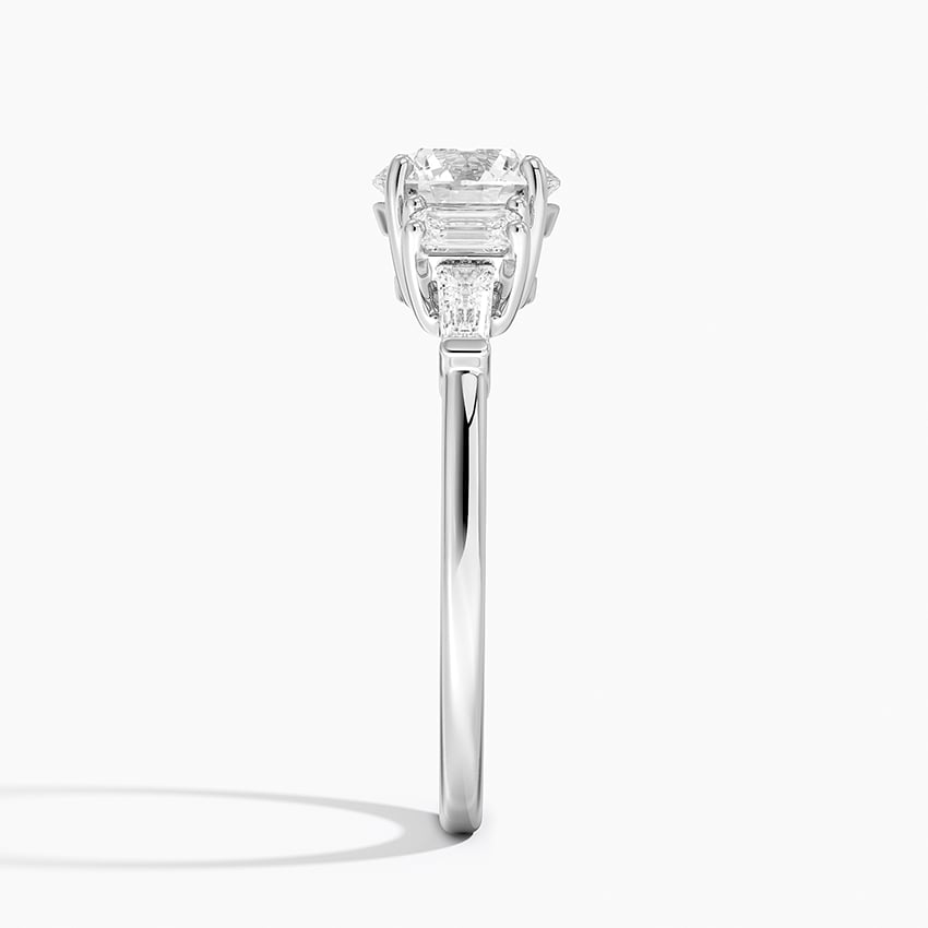 Cleo Five Stone Diamond Ring Platinum Round Engagement Ring