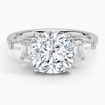 Cleo Five Stone Diamond Ring Platinum Cushion Engagement Ring