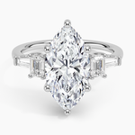 Cleo Five Stone Diamond Ring Platinum Marquise Engagement Ring