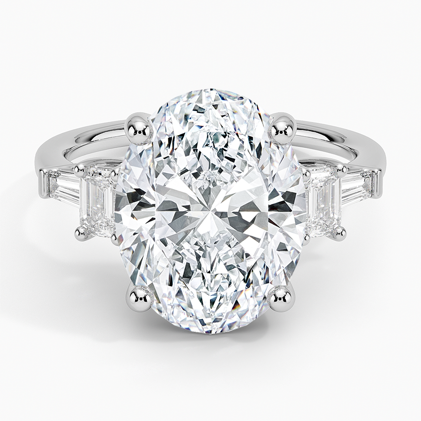 Cleo Five Stone Diamond Ring Platinum Oval Engagement Ring