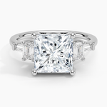Cleo Five Stone Diamond Ring Platinum Princess Engagement Ring