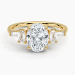 Cleo Five Stone Diamond Ring Yellow Gold 18k Oval Engagement Ring