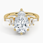 Cleo Five Stone Diamond Ring Yellow Gold 18k Pear Engagement Ring